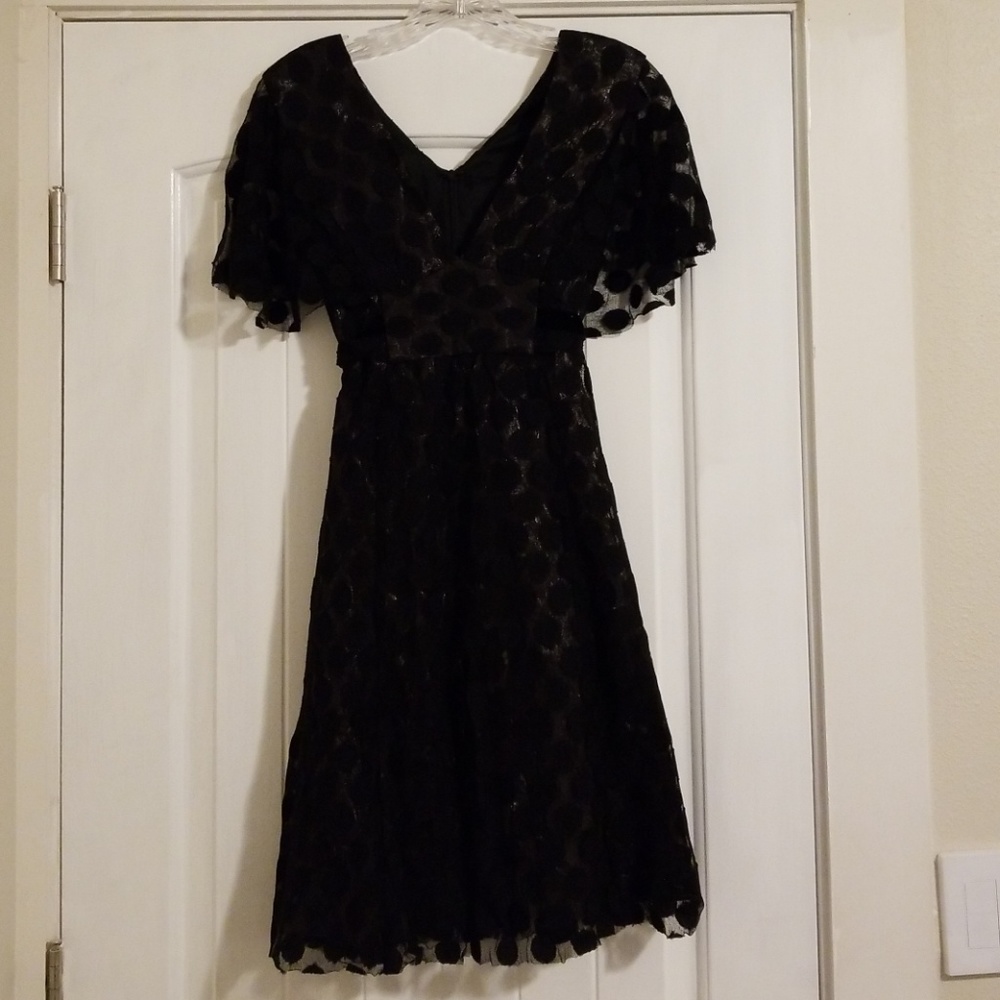 👗 Anna Sui Black Midi Dress
